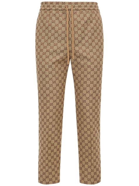 quando costa un paio di pantaloni di gucci|Gucci Pantalone in tessuto GG con GG in pelle.